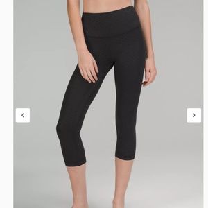 Black Lululemon Align™ High-Rise Crop 21"